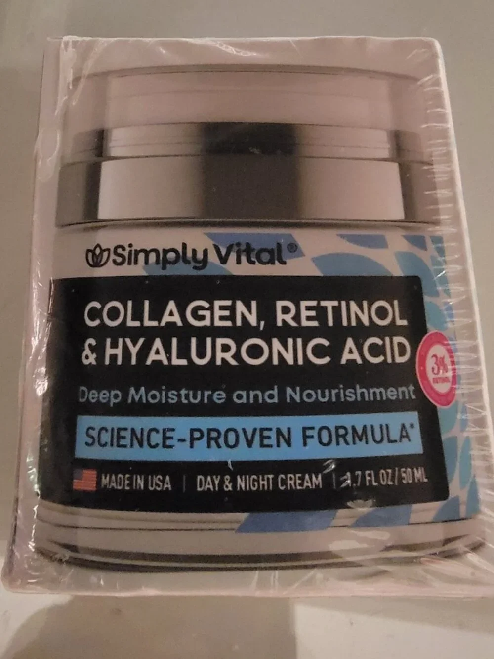Simply Vital Collagen, Retinol‎ & Hyaluronic Acid Moisturizer NIB